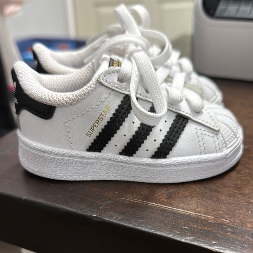 Adidas White and Black Superstar Sneakers Iconic Design